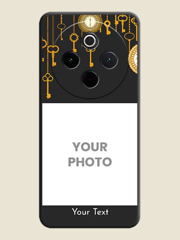 Custom Decorative Design with Text On Space Black Custom Soft Matte Mobile Back Cover - Vivo T4 5G - alternate view