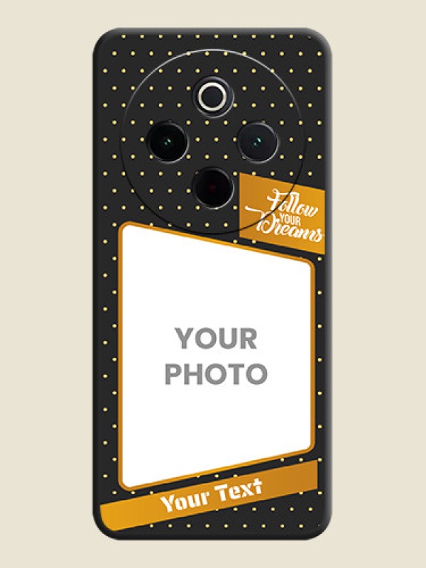 Custom Follow Your Dreams with White Dots On Space Black Custom Soft Matte Mobile Back Cover - Vivo T4 5G - alternate view