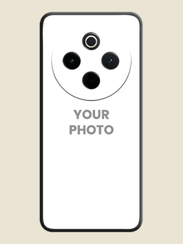 Custom Full Single Pic Upload On Space Black Custom Soft Matte Mobile Back Cover - Vivo T4 5G - alternate view