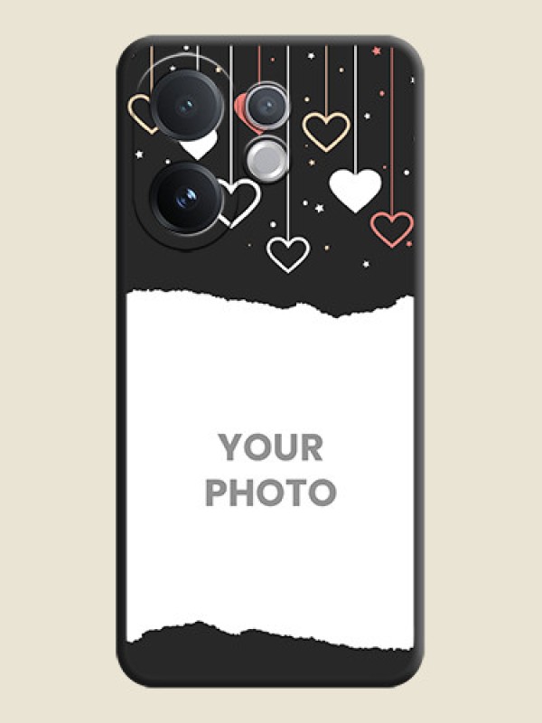Custom Love Hangings with Splash Wave Picture On Space Black Custom Soft Matte Mobile Back Cover - Vivo T4 Pro 5G - alternate view