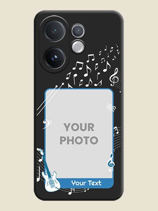 Custom Musical Theme Design with Text on Photo On Space Black Custom Soft Matte Mobile Back Cover - Vivo T4 Pro 5G - alternate view