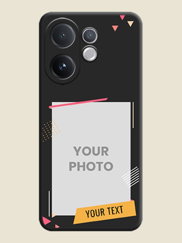 Custom Photo Frame with Triangle Small Dots on Photo On Space Black Custom Soft Matte Mobile Back Cover - Vivo T4 Pro 5G - alternate view