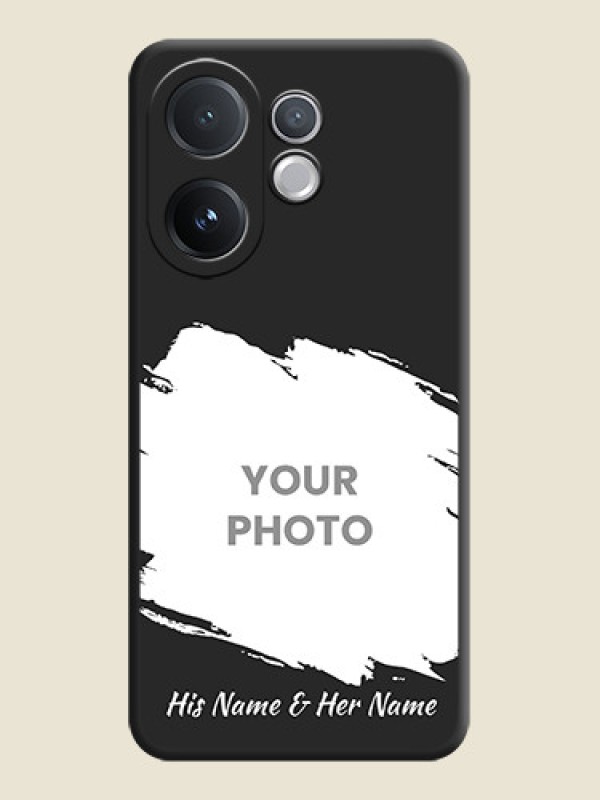 Custom Grunge Brush Strokes on Photo On Space Black Custom Soft Matte Mobile Back Cover - Vivo T4 Pro 5G - alternate view