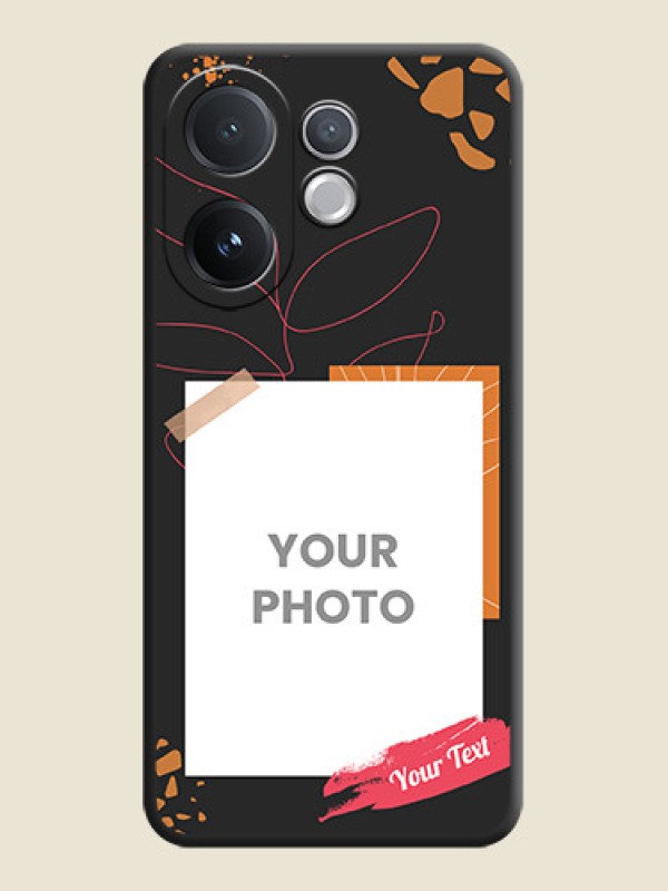 Custom Orange Photo Frame On Space Black Custom Soft Matte Mobile Back Cover - Vivo T4 Pro 5G - alternate view