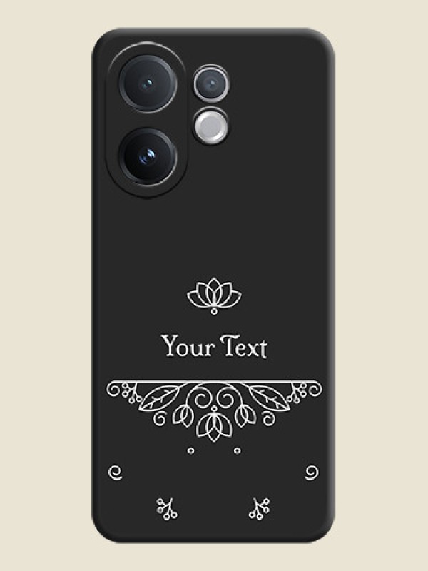 Custom Lotus Garden Custom Text On Space Black Custom Soft Matte Mobile Back Cover - Vivo T4 Pro 5G - alternate view