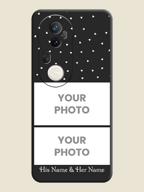 Custom Miniature Love Symbols with Name On Space Black Custom Soft Matte Mobile Back Cover - Vivo T4 Ultra 5G - alternate view