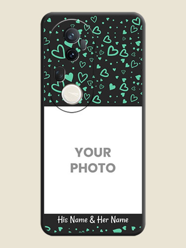 Custom Sea Green Indefinite Love Pattern on Photo On Space Black Custom Soft Matte Mobile Back Cover - Vivo T4 Ultra 5G - alternate view