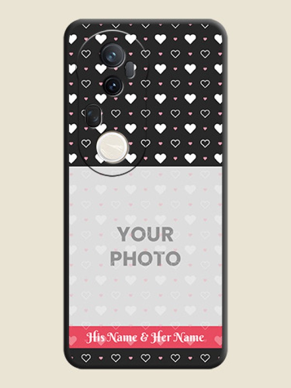 Custom White Color Love Symbols with Text Design on Photo On Space Black Custom Soft Matte Mobile Back Cover - Vivo T4 Ultra 5G - alternate view