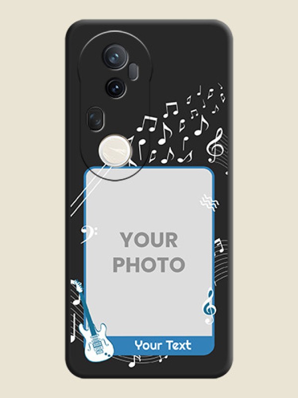 Custom Musical Theme Design with Text on Photo On Space Black Custom Soft Matte Mobile Back Cover - Vivo T4 Ultra 5G - alternate view