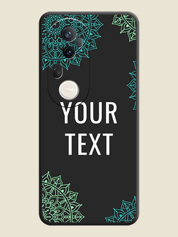 Custom Your Name with Floral Design On Space Black Custom Soft Matte Mobile Back Cover - Vivo T4 Ultra 5G - alternate view