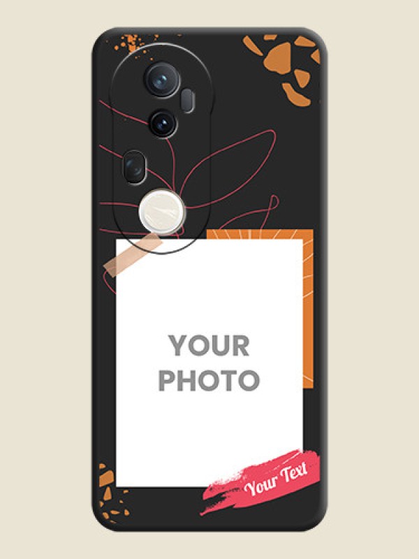 Custom Orange Photo Frame On Space Black Custom Soft Matte Mobile Back Cover - Vivo T4 Ultra 5G - alternate view