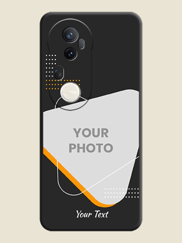 Custom Yellow Triangle on Photo On Space Black Custom Soft Matte Mobile Back Cover - Vivo T4 Ultra 5G - alternate view