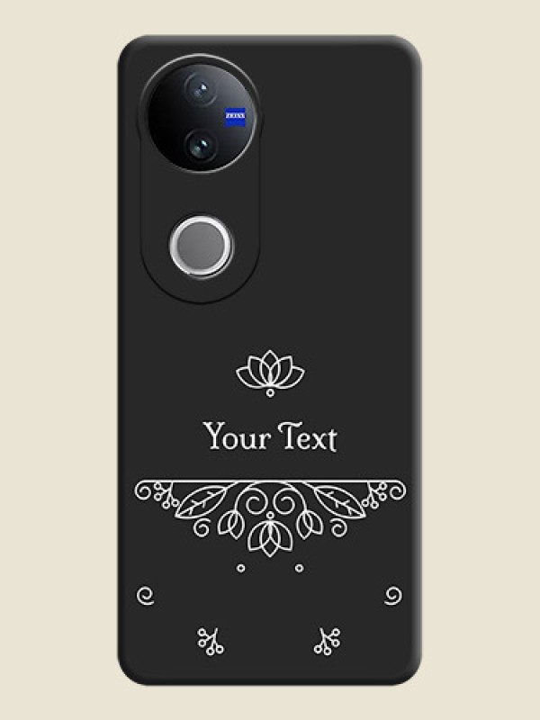 Custom Lotus Garden Custom Text On Space Black Custom Soft Matte Mobile Back Cover - Vivo T4R 5G - alternate view