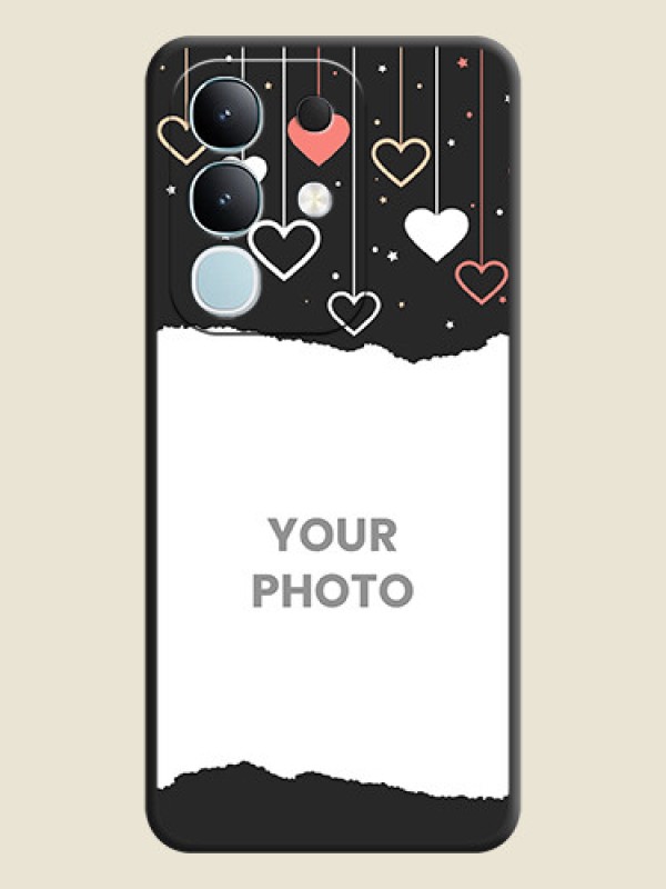 Custom Love Hangings with Splash Wave Picture On Space Black Custom Soft Matte Mobile Back Cover - Vivo T4x 5G - alternate view