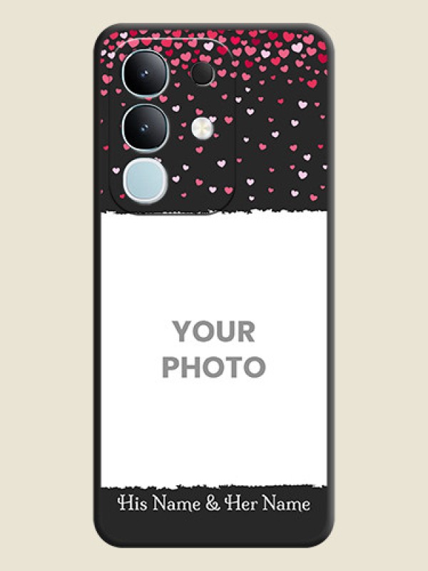 Custom Fall in Love with Your Partner on Photo On Space Black Custom Soft Matte Mobile Back Cover - Vivo T4x 5G - alternate view