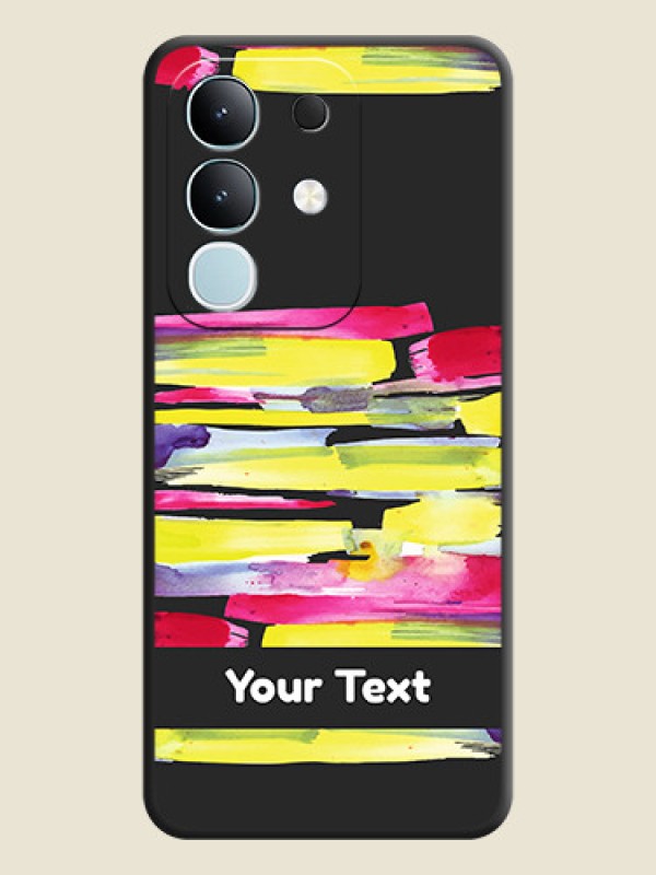 Custom Brush Coloured On Space Black Custom Soft Matte Mobile Back Cover - Vivo T4x 5G - alternate view