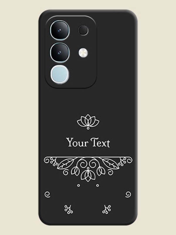 Custom Lotus Garden Custom Text On Space Black Custom Soft Matte Mobile Back Cover - Vivo T4x 5G - alternate view