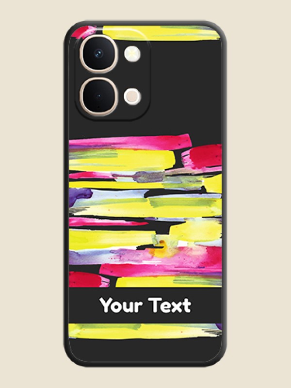 Custom Brush Coloured On Space Black Custom Soft Matte Mobile Back Cover - Vivo T5X 5G - alternate view
