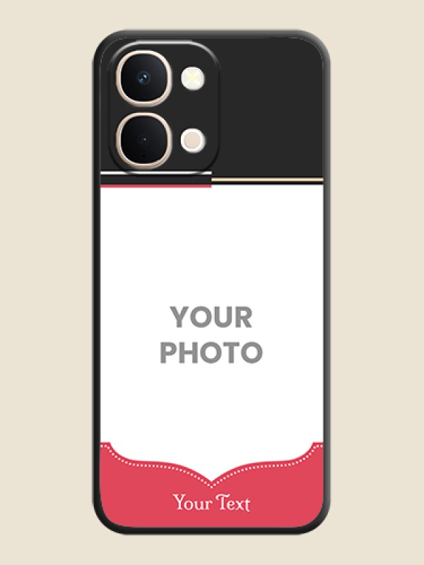 Custom Classic Plain Design with Name On Space Black Custom Soft Matte Mobile Back Cover - Vivo T5X 5G - alternate view
