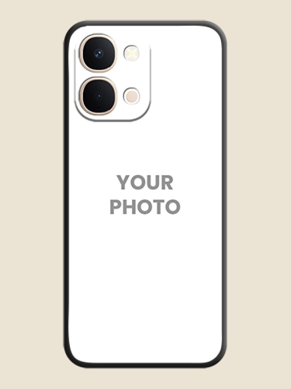 Custom Full Single Pic Upload On Space Black Custom Soft Matte Mobile Back Cover - Vivo T5X 5G - alternate view