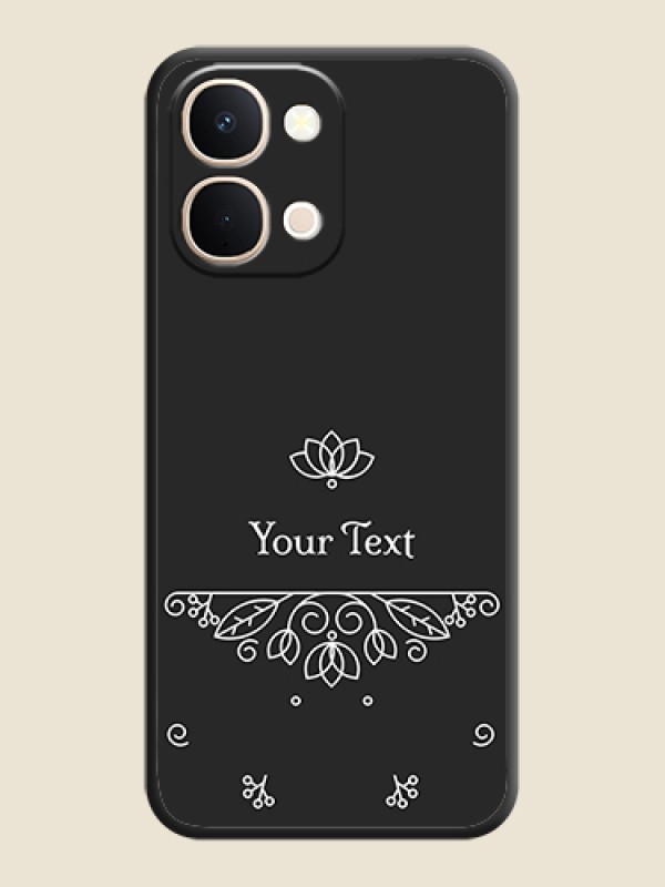 Custom Lotus Garden Custom Text On Space Black Custom Soft Matte Mobile Back Cover - Vivo T5X 5G - alternate view