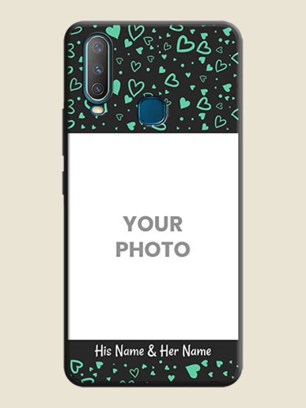 Custom Sea Green Indefinite Love Pattern - Photo on Space Black Soft Matte Mobile Cover - Vivo U10 - alternate view