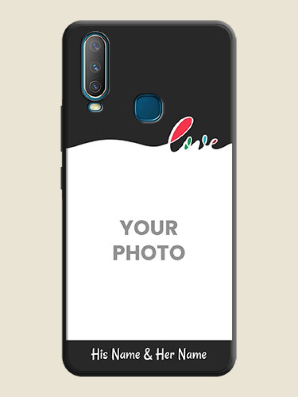 Custom Fall in Love Pattern with Picture - Photo on Space Black Soft Matte Mobile Case - Vivo U10 - alternate view