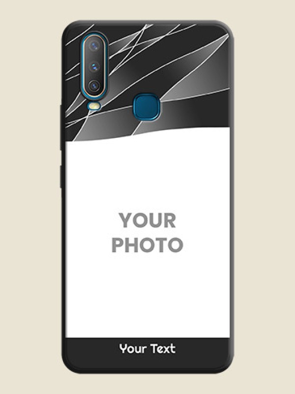 Custom Mixed Wave Lines - Photo on Space Black Soft Matte Mobile Cover - Vivo U10 - alternate view