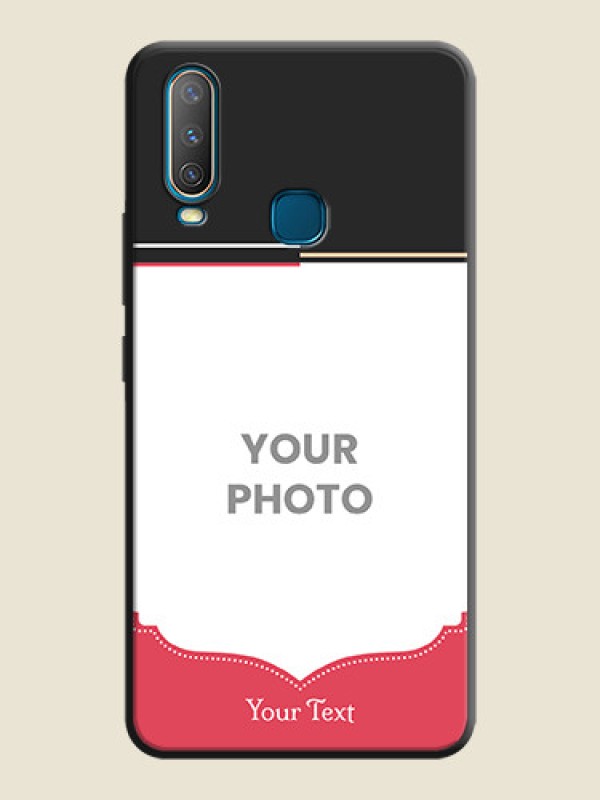 Custom Classic Plain Design with Name - Photo on Space Black Soft Matte Phone Cover - Vivo U10 - alternate view