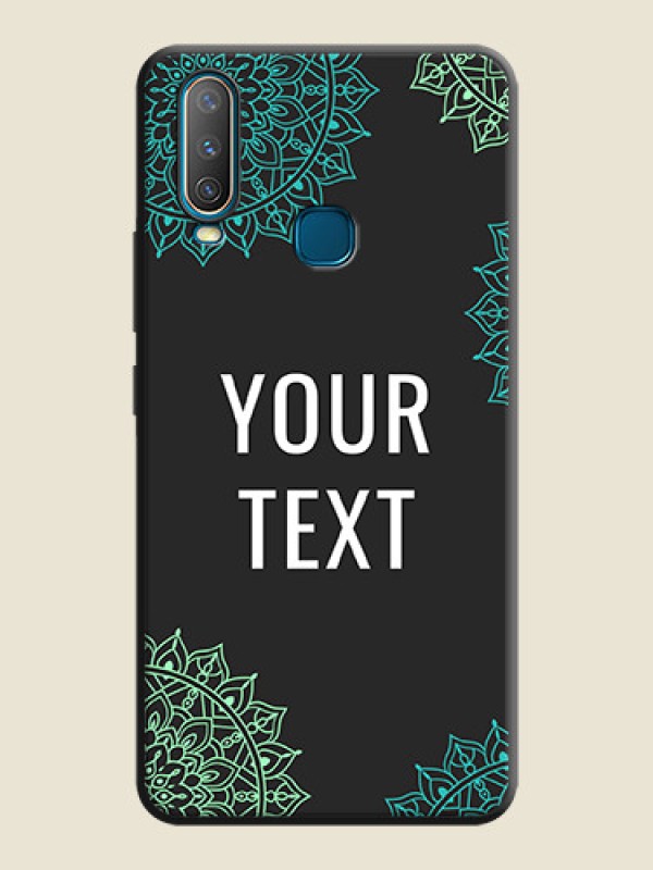 Custom Your Name with Floral Design on Space Black Custom Soft Matte Back Cover - Vivo U10 - alternate view