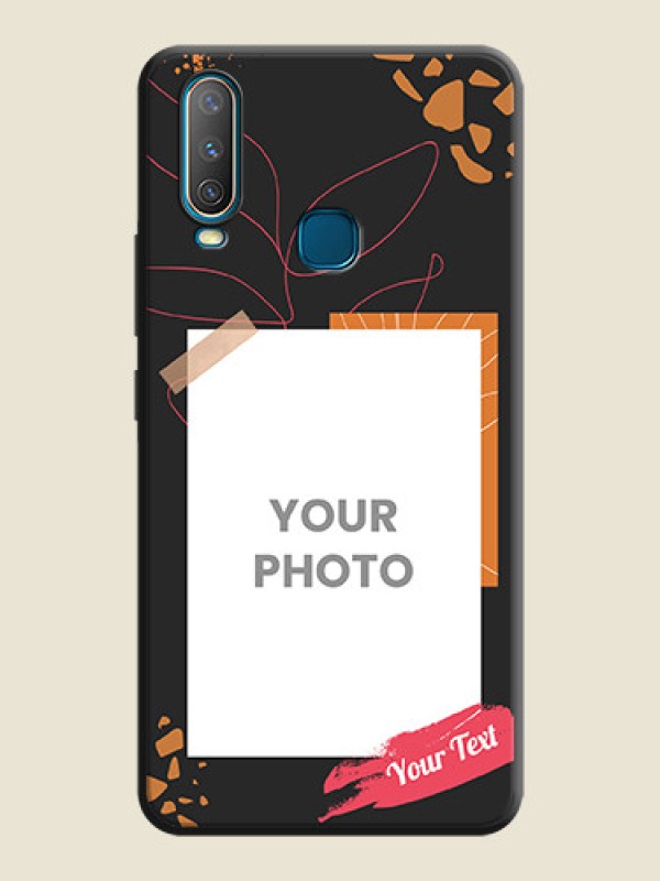 Custom Orange Photo Frame on Space Black Custom Soft Matte Phone Back Cover - Vivo U10 - alternate view