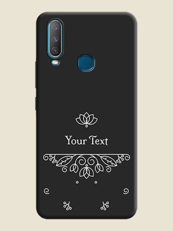 Custom Lotus Garden Custom Text On Space Black Personalized Soft Matte Phone Covers -Vivo U10 - alternate view