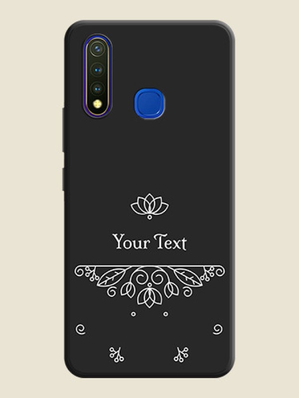 Custom Lotus Garden Custom Text On Space Black Personalized Soft Matte Phone Covers -Vivo U20 - alternate view