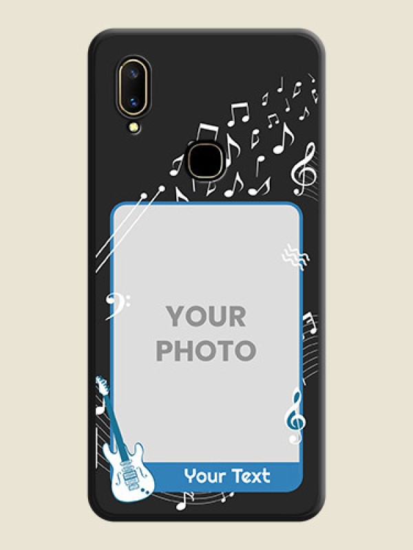 Custom Musical Theme Design with Text - Photo on Space Black Soft Matte Mobile Case - Vivo V11 - alternate view