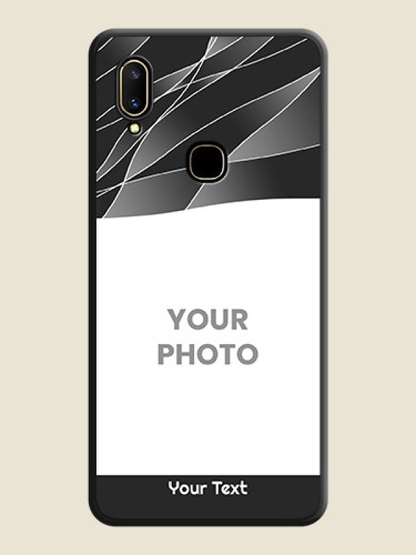 Custom Mixed Wave Lines - Photo on Space Black Soft Matte Mobile Cover - Vivo V11 - alternate view