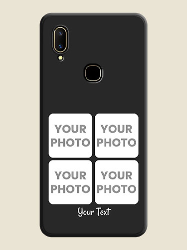 Custom Floral Art with 6 Image Holder - Photo on Space Black Soft Matte Mobile Case - Vivo V11 - alternate view