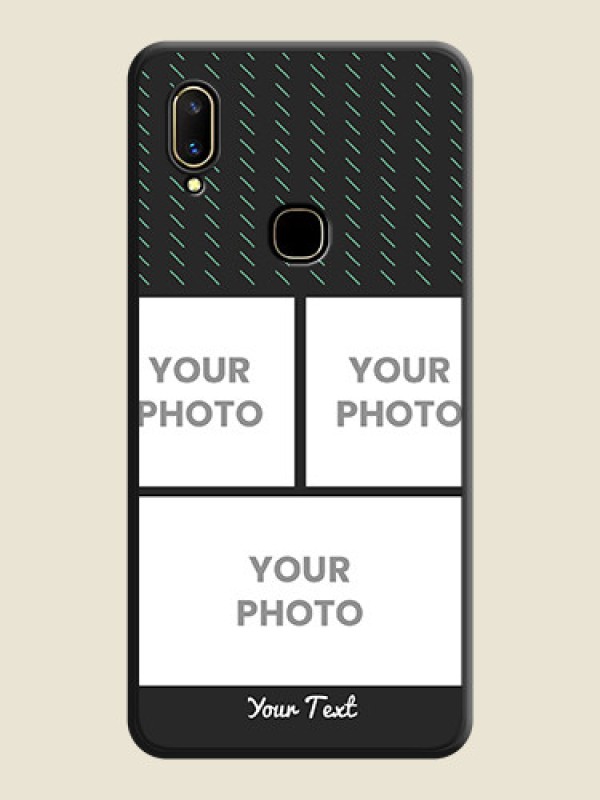 Custom Cross Dotted Pattern with 2 Image Holder  on Personalised Space Black Soft Matte Cases - Vivo V11 - alternate view