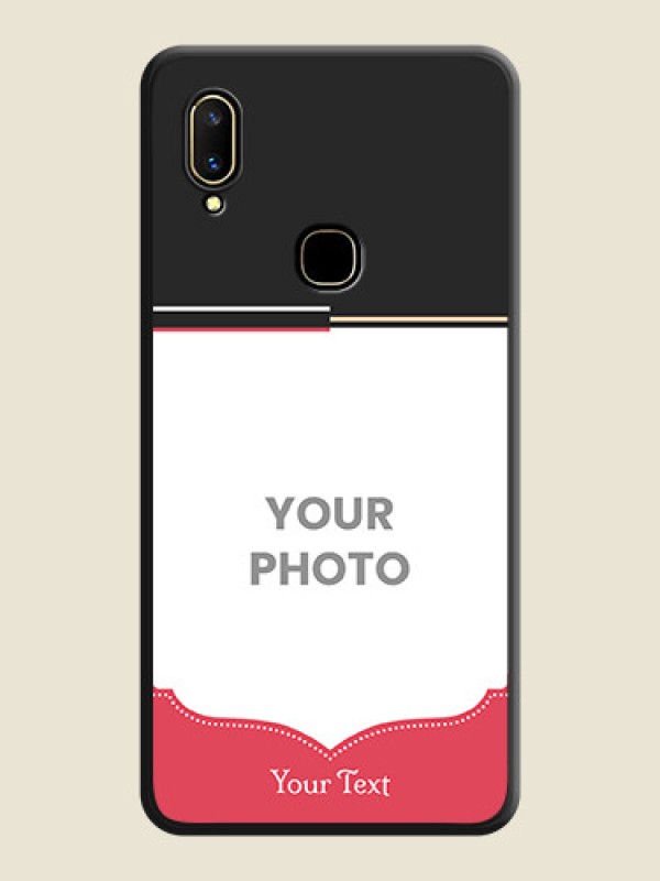 Custom Classic Plain Design with Name - Photo on Space Black Soft Matte Phone Cover - Vivo V11 - alternate view