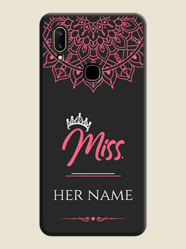 Custom Mrs Name with Floral Design on Space Black Personalized Soft Matte Phone Covers - Vivo V11 - alternate view