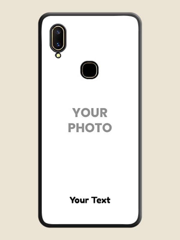 Custom Full Single Pic Upload With Text On Space Black Personalized Soft Matte Phone Covers -Vivo V11 - alternate view