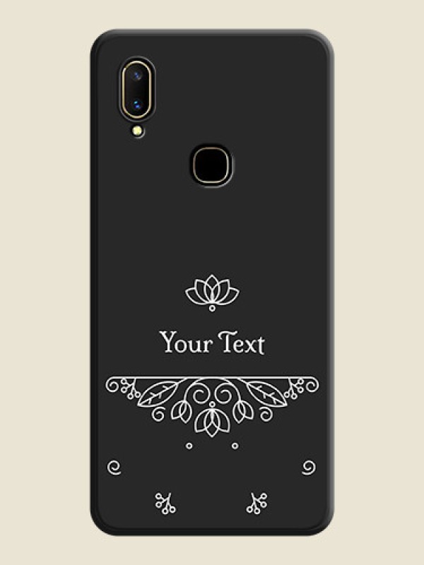 Custom Lotus Garden Custom Text On Space Black Personalized Soft Matte Phone Covers -Vivo V11 - alternate view