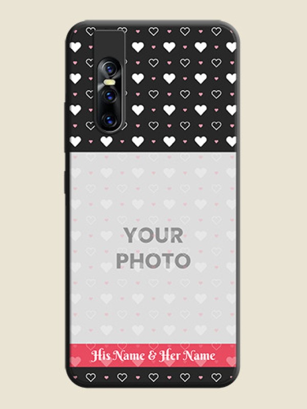 Custom White Color Love Symbols with Text Design - Photo on Space Black Soft Matte Phone Cover - Vivo V15 Pro - alternate view