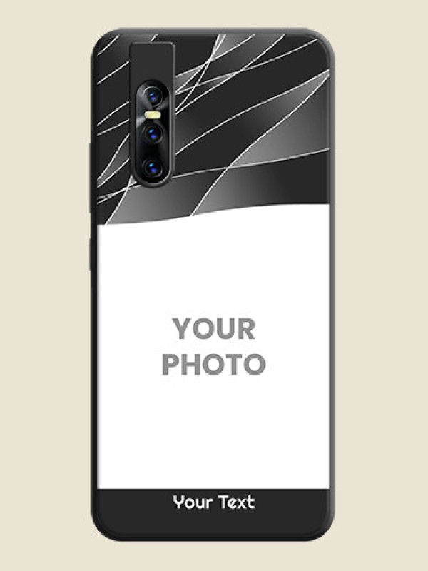 Custom Mixed Wave Lines - Photo on Space Black Soft Matte Mobile Cover - Vivo V15 Pro - alternate view