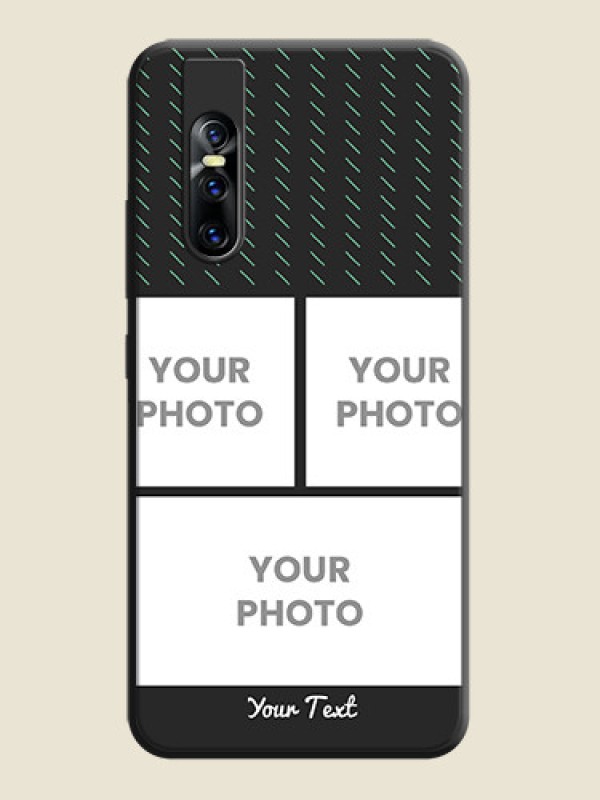 Custom Cross Dotted Pattern with 2 Image Holder  on Personalised Space Black Soft Matte Cases - Vivo V15 Pro - alternate view