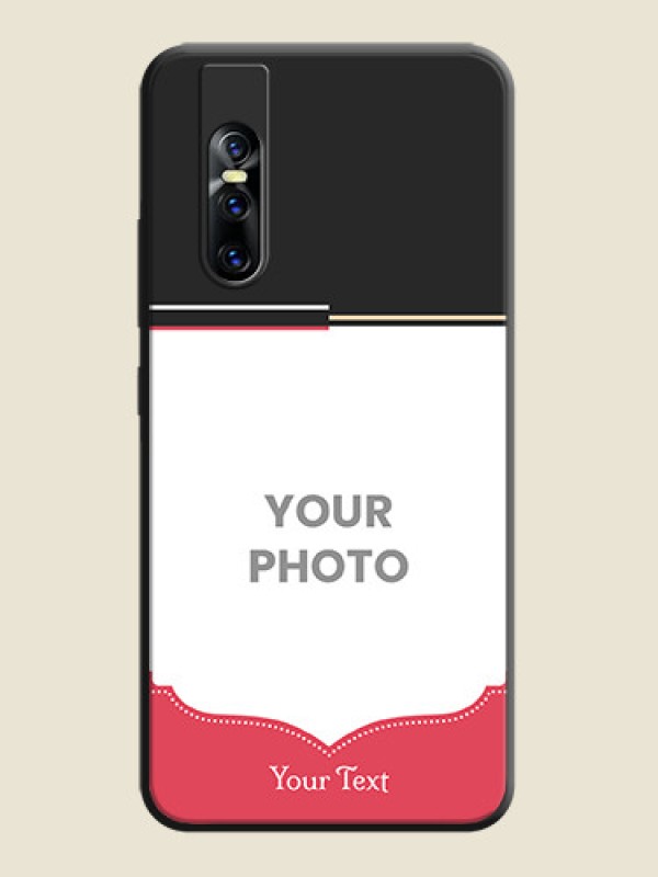 Custom Classic Plain Design with Name - Photo on Space Black Soft Matte Phone Cover - Vivo V15 Pro - alternate view