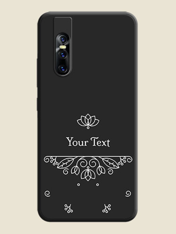 Custom Lotus Garden Custom Text On Space Black Personalized Soft Matte Phone Covers -Vivo V15 Pro - alternate view