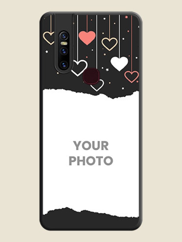 Custom Love Hangings with Splash Wave Picture on Space Black Custom Soft Matte Phone Back Cover - Vivo V15 - alternate view