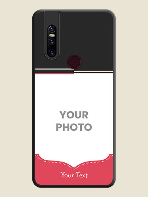 Custom Classic Plain Design with Name on Photo on Space Black Soft Matte Phone Cover - Vivo V15 - alternate view