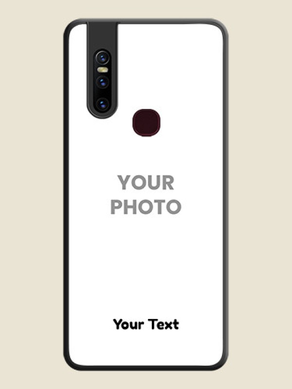 Custom Full Single Pic Upload With Text On Space Black Personalized Soft Matte Phone Covers -Vivo V15 - alternate view