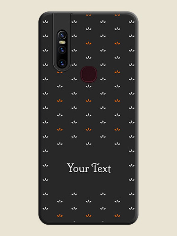 Custom Simple Pattern With Custom Text On Space Black Personalized Soft Matte Phone Covers -Vivo V15 - alternate view
